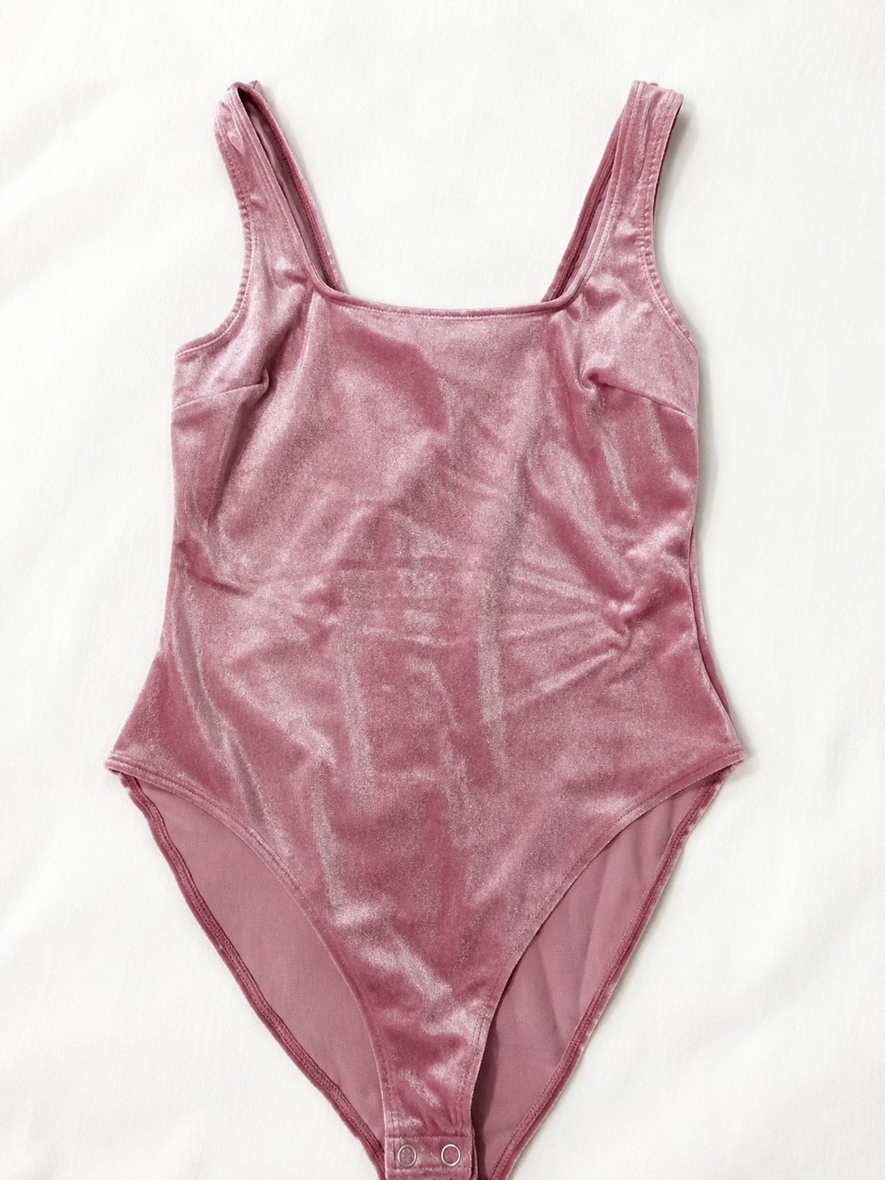 Forever 21 Pink Velvet Bodysuit